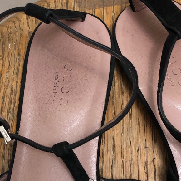 Gucci Suede Crystal GG Thong Sandal - Picture 5 of 14